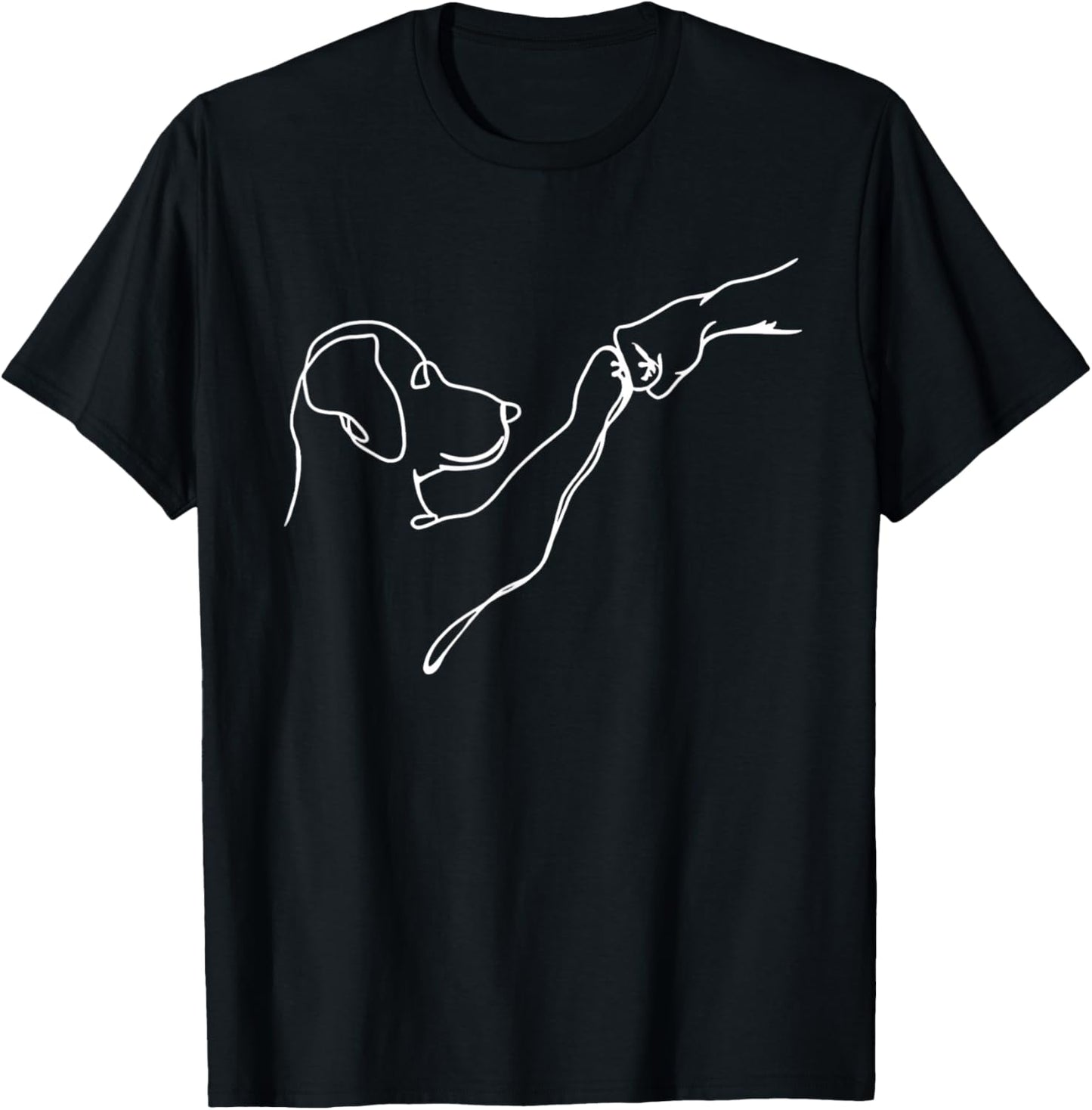 Dog Fist bump, Dog Lover Dog Mom Dog Dad, Labrador Retriever T-Shirt - T-Shirt | Black