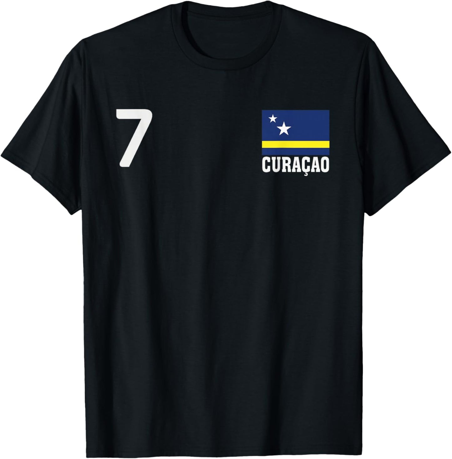 Curacao Nummer Nationalflagge Country Pride Heritage T-Shirt - T-Shirt | Black