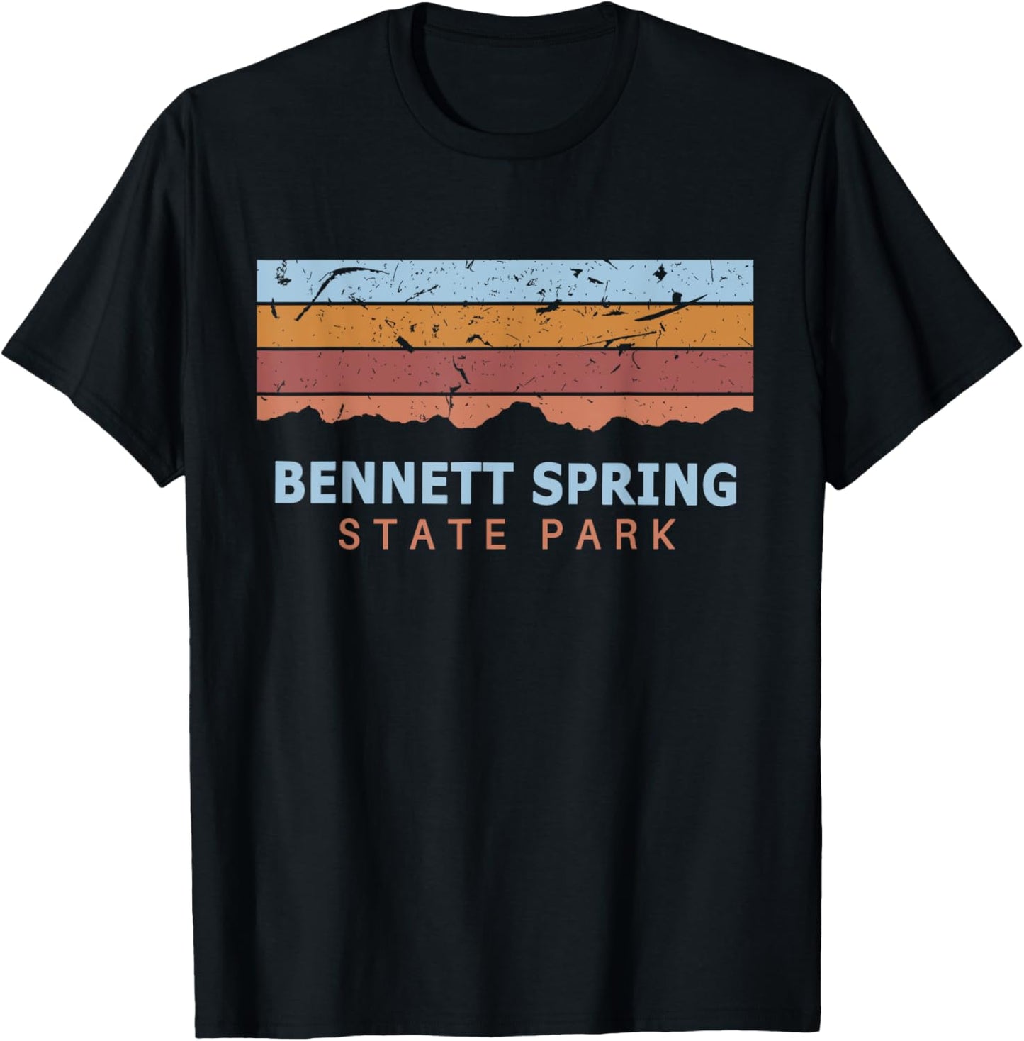 Bennett Spring State Park Missouri Retro Cool T-Shirt - T-Shirt | Black