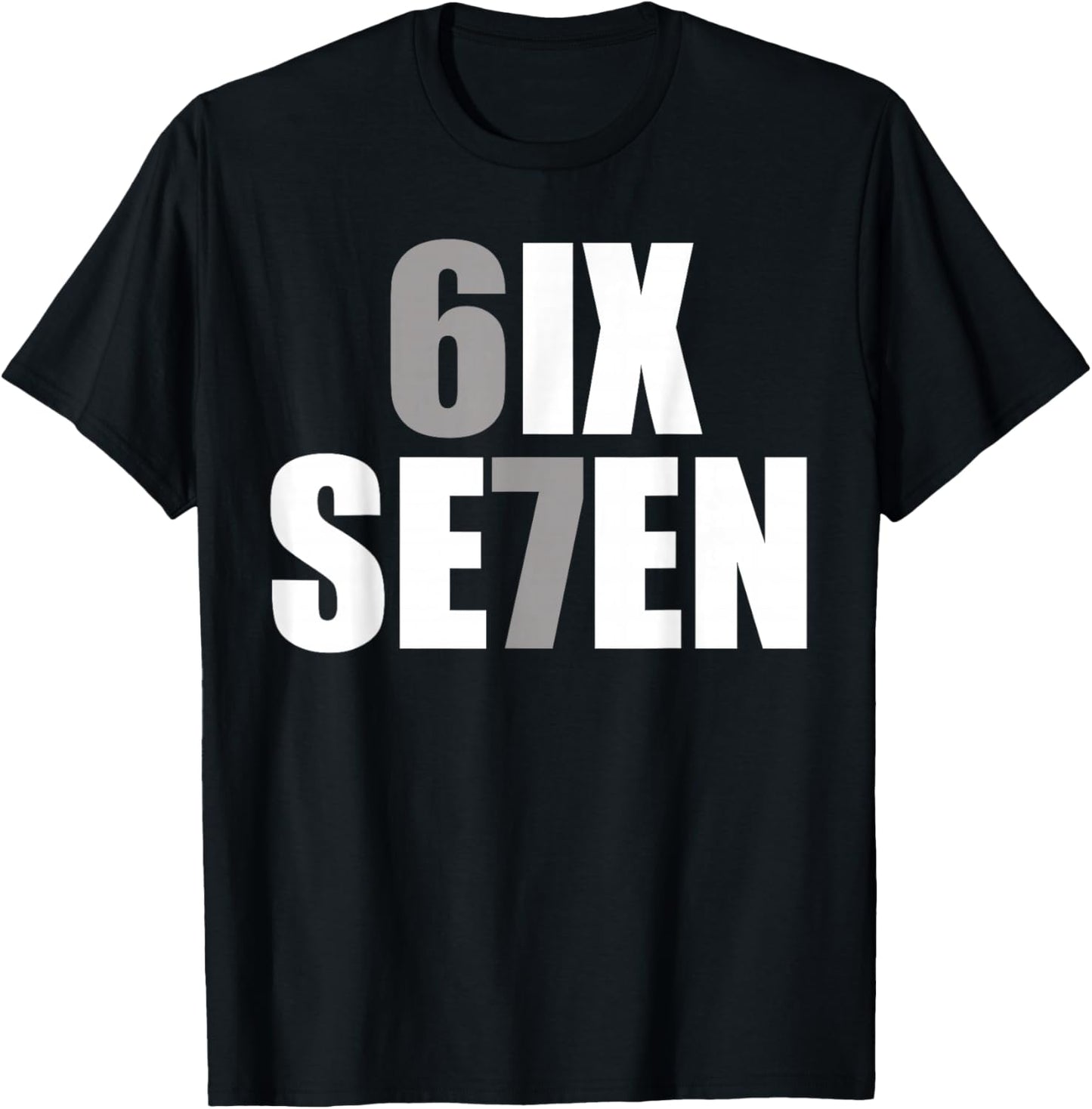 Fun Six Seven 6 7 Meme Design 6 7 T-Shirt - T-Shirt | Black