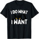 I Do What I Want Cat Funny Black Cat Men Women Kids T-Shirt - T-Shirt | Black
