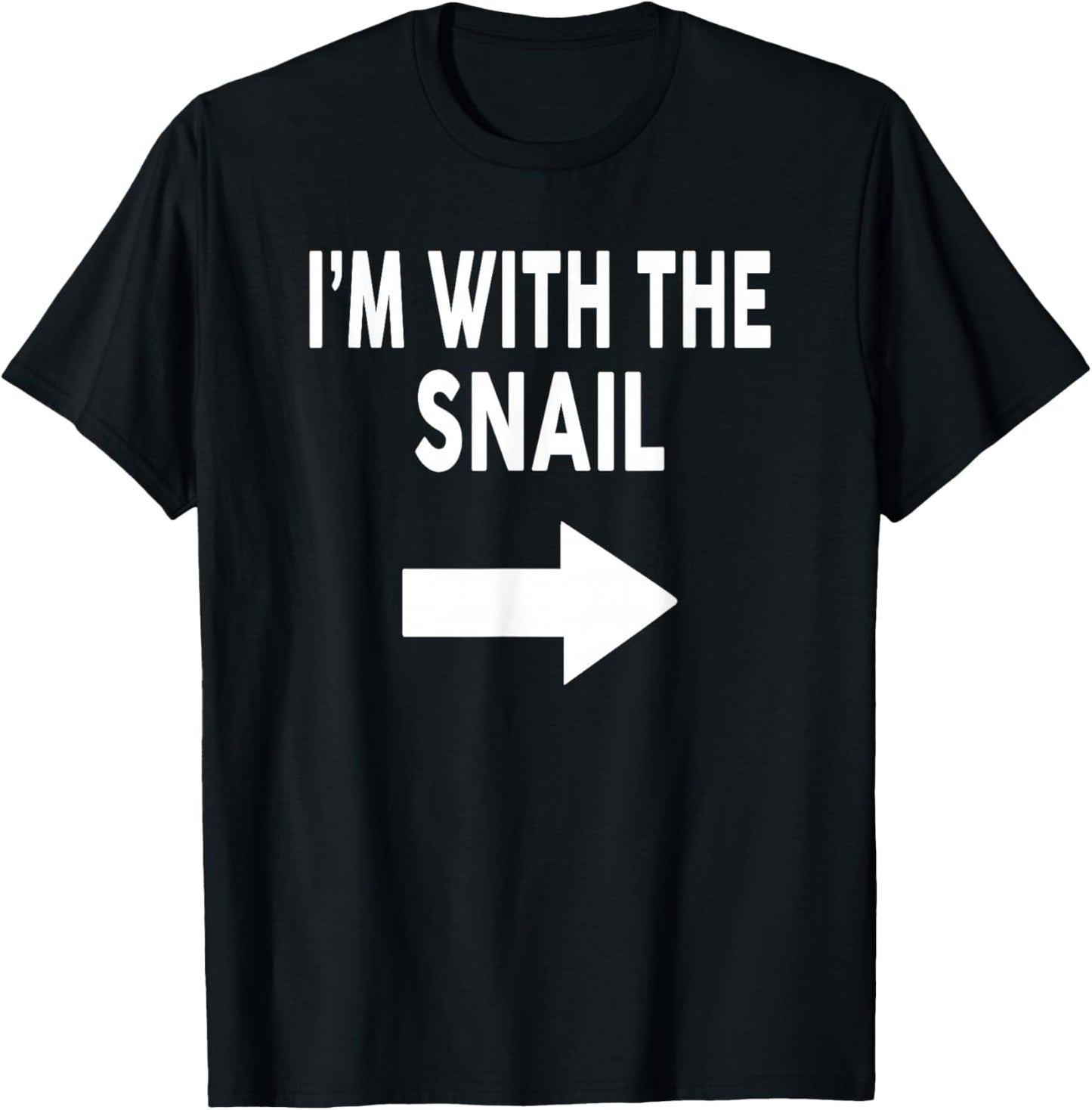 I'm with The Snail Halloween Snail T-Shirt - T-Shirt | Black