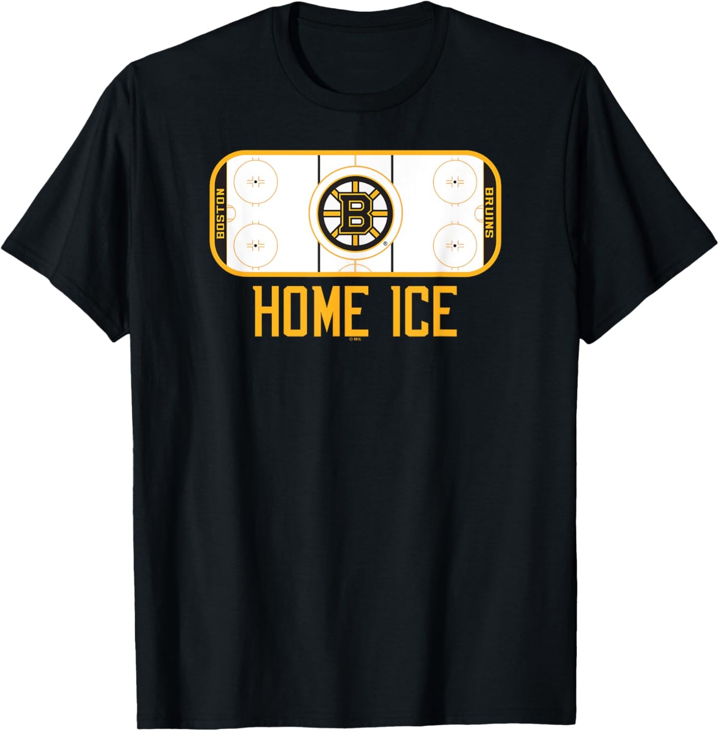 Boston Bruins Home Ice Black Officially Licensed T-Shirt - T-Shirt | Black