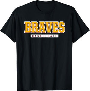 Braves Basketball Cherokee High School T-Shirt - T-Shirt | Black