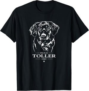 Proud Toller dad Nova Scotia Duck Tolling Retriever dog T-Shirt - T-Shirt | Black
