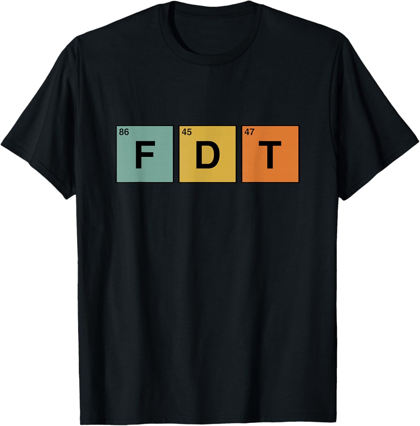 Foxtrot Delta Tango Periodic Table Elements of 86 47 T-Shirt - T-Shirt | Black