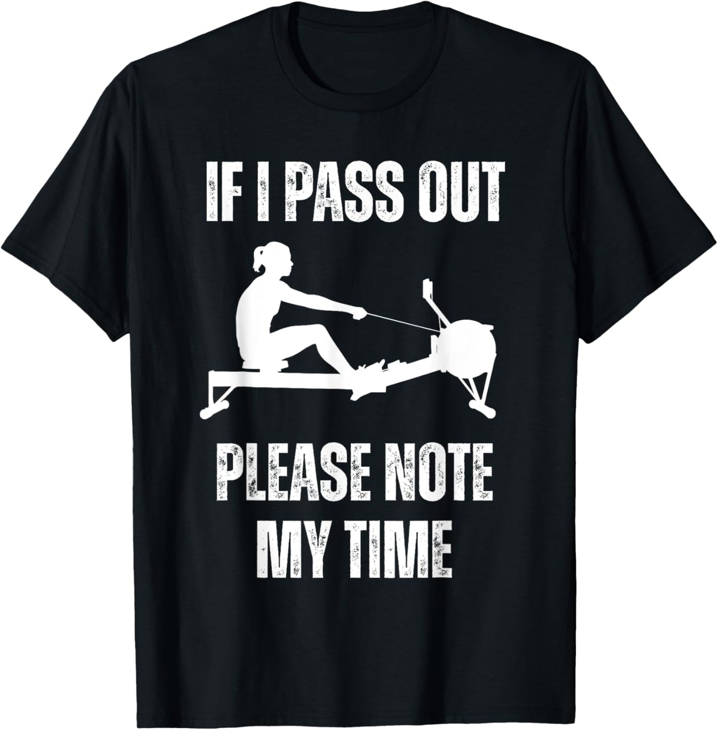 Funny ERG Machine Gym Ergometer Rowing Exercise T-Shirt - T-Shirt | Black