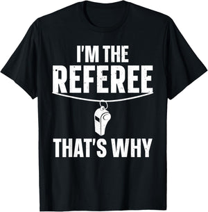 Funny Referee Design Women Sports Ref Gag Referee T-Shirt - T-Shirt | Black