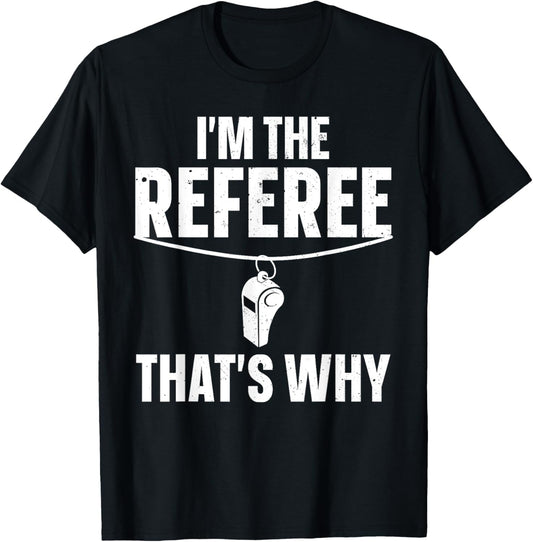 Funny Referee Design Women Sports Ref Gag Referee T-Shirt - T-Shirt | Black