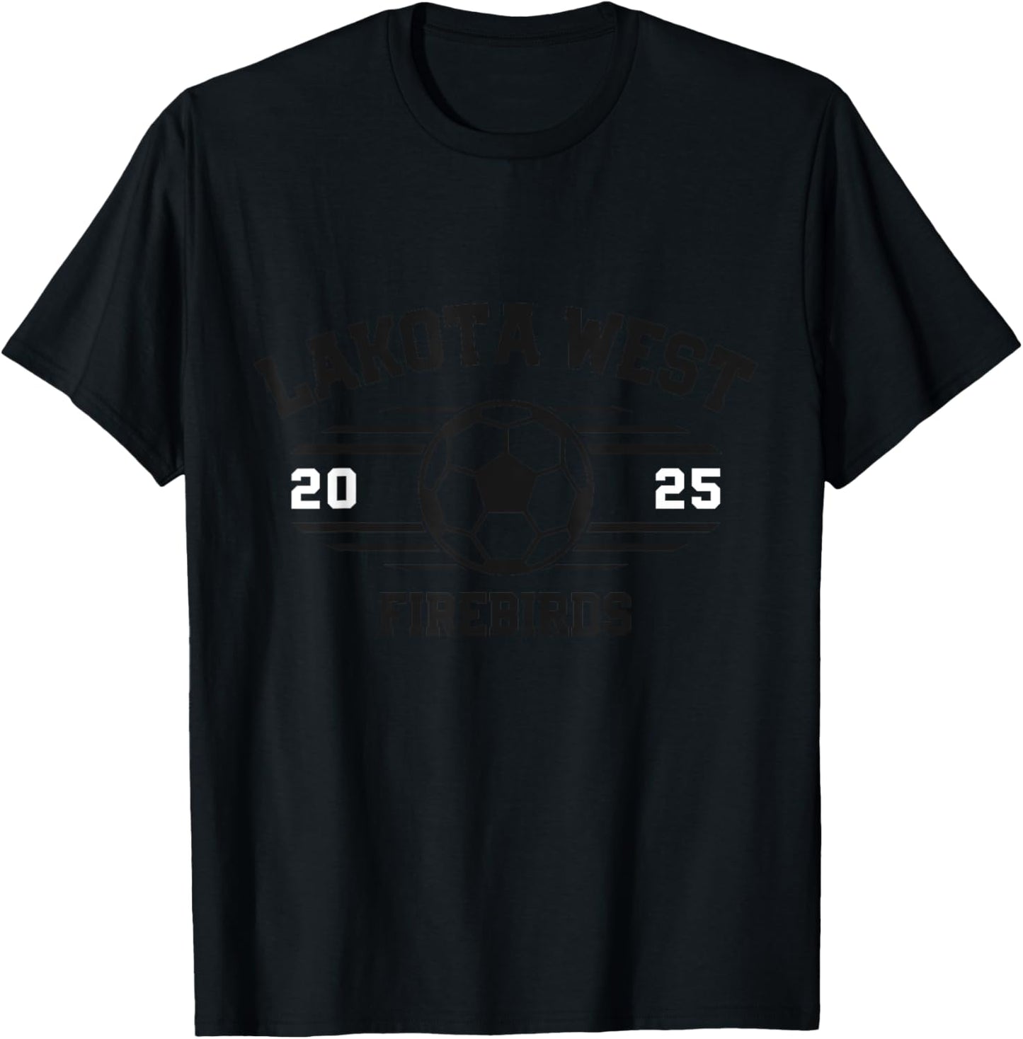 Lakota West Firebirds Soccer Ball 2025 T-Shirt - T-Shirt | Black
