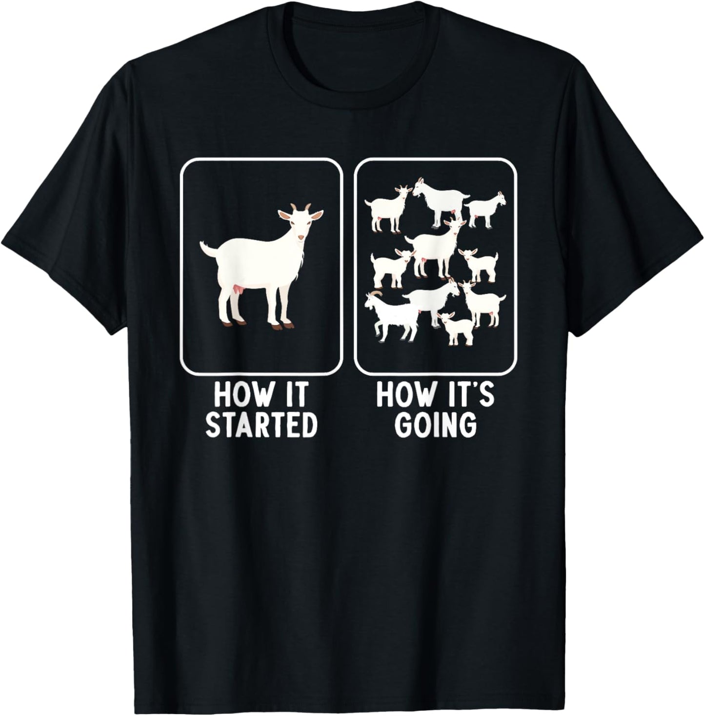 Goat Design Women Goat Themed Domestic Goat Lover T-Shirt - T-Shirt | Black