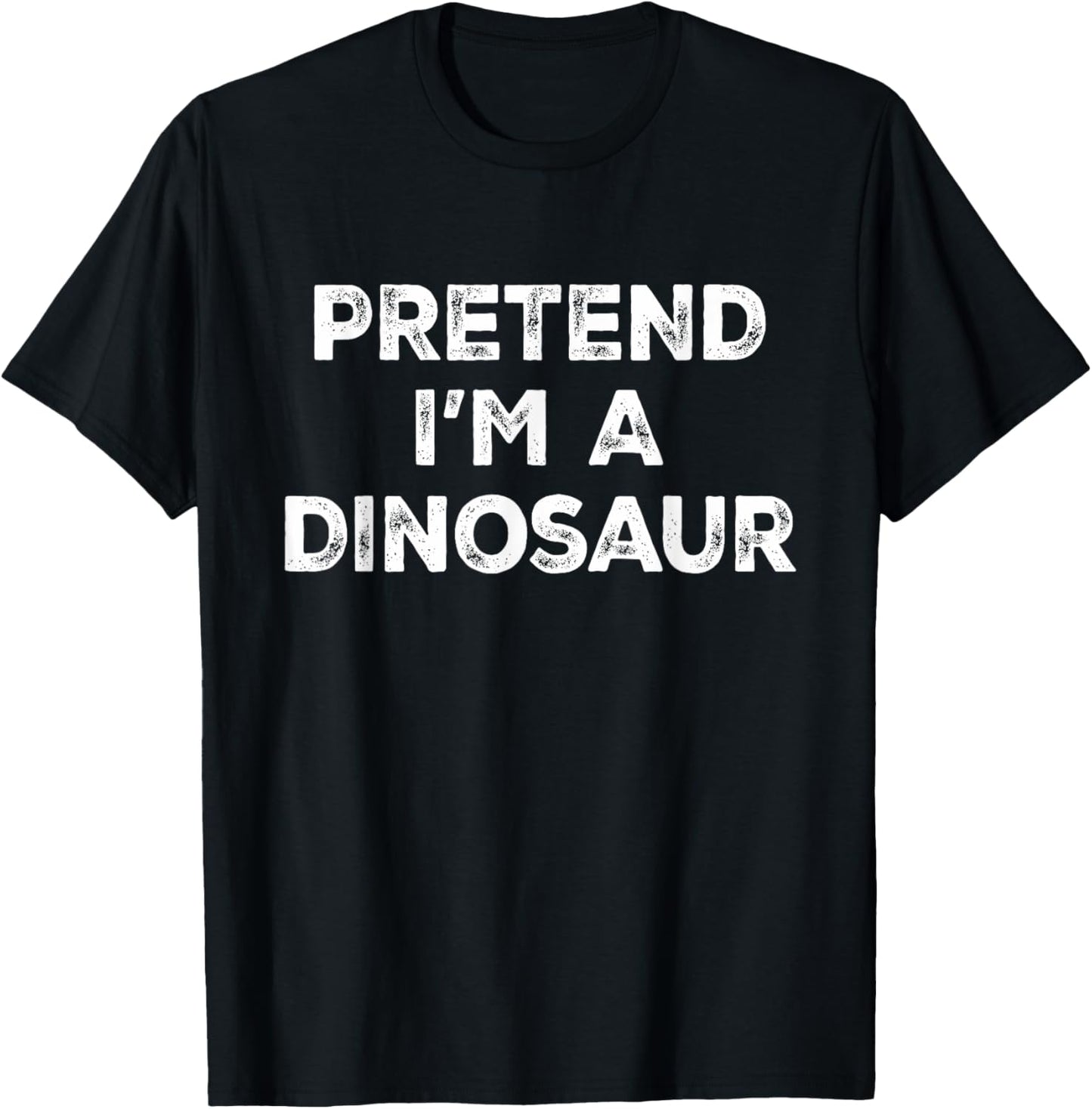 Pretend I'm A Dinosaur Lazy Halloween Costume T-Shirt - T-Shirt | Black