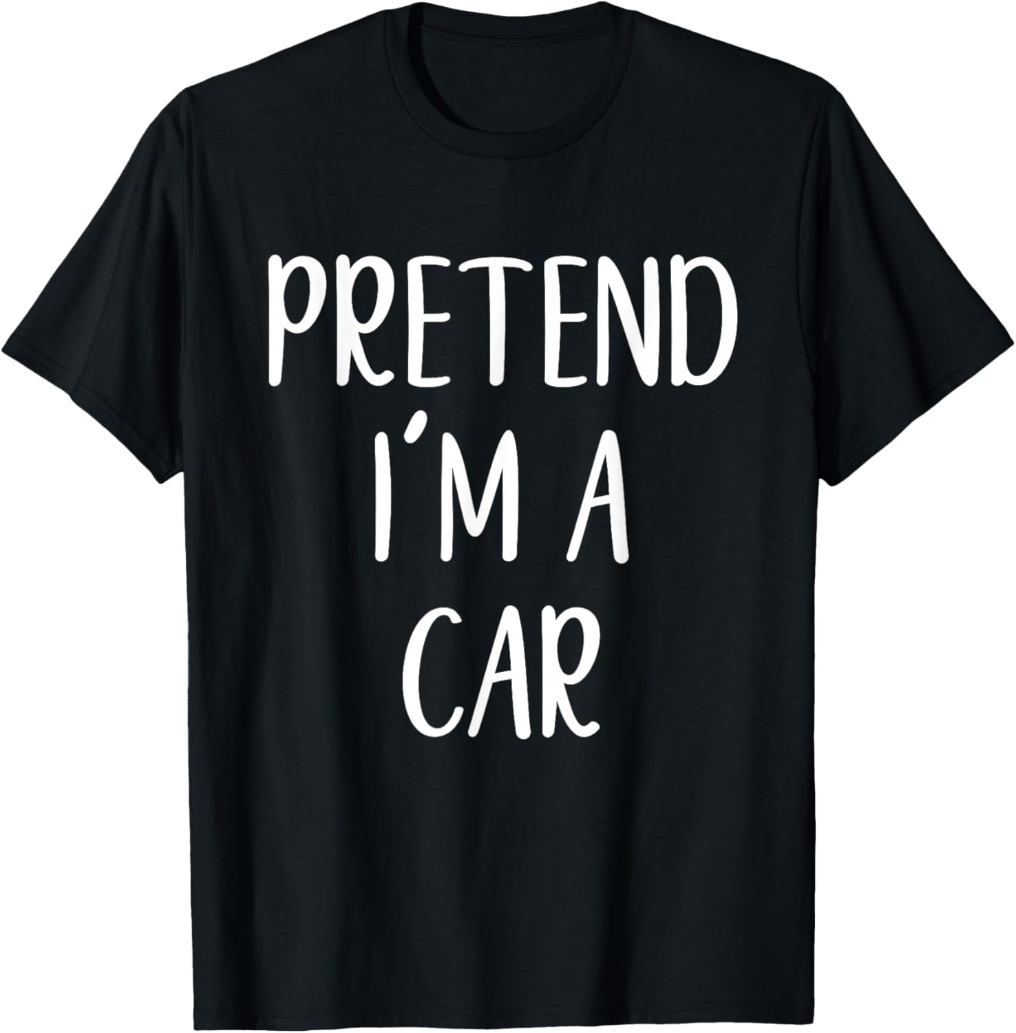 Pretend I'm A Car Costume Halloween Funny Easy Adult Kid T-Shirt - T-Shirt | Black