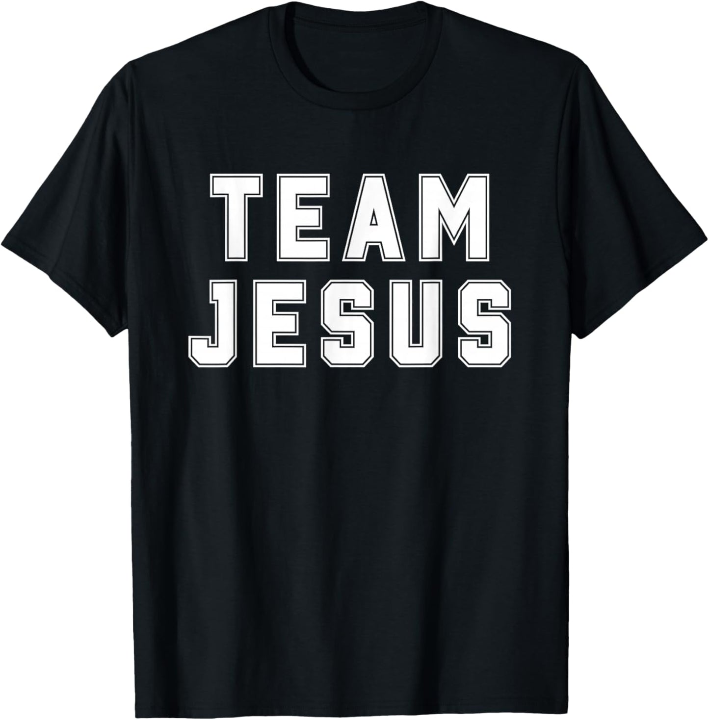 Team Jesus Religious College Group Christian Faith T-Shirt - T-Shirt | Black