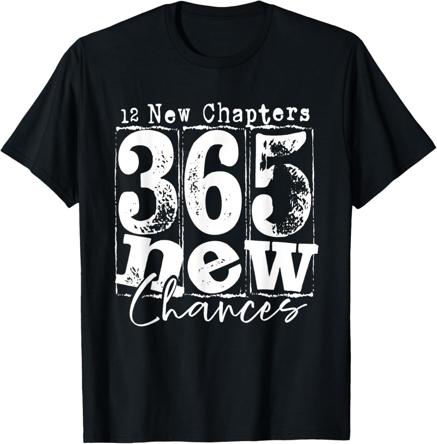 12 New Chapters 365 New Chances Happy New Year Party 2025 T-Shirt - T-Shirt | Black