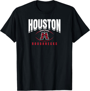 Houston Roughnecks: Football Outline T-Shirt - T-Shirt | Black