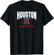 Houston Roughnecks: Football Outline T-Shirt - T-Shirt | Black