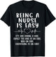 Being A Nurse Is Easy It's Like Riding A Bike Funny Nurse T-Shirt - T-Shirt | Black