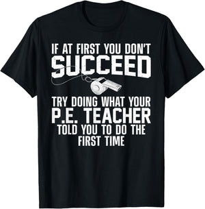 Best PE Teacher Art Women Physical Education Teacher T-Shirt - T-Shirt | Black