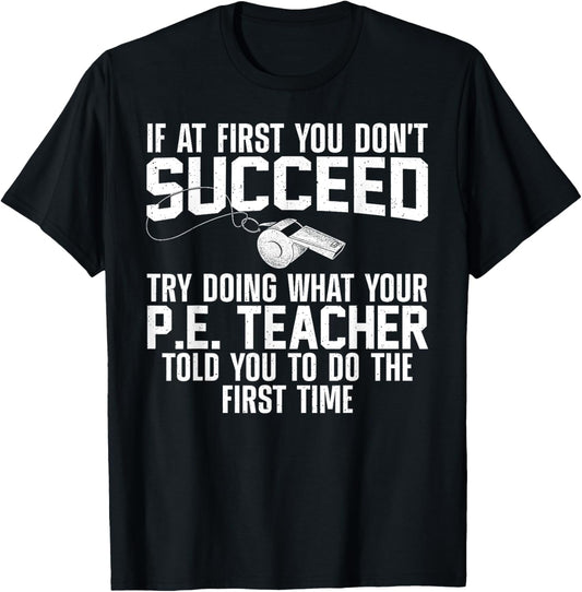 Best PE Teacher Art Women Physical Education Teacher T-Shirt - T-Shirt | Black