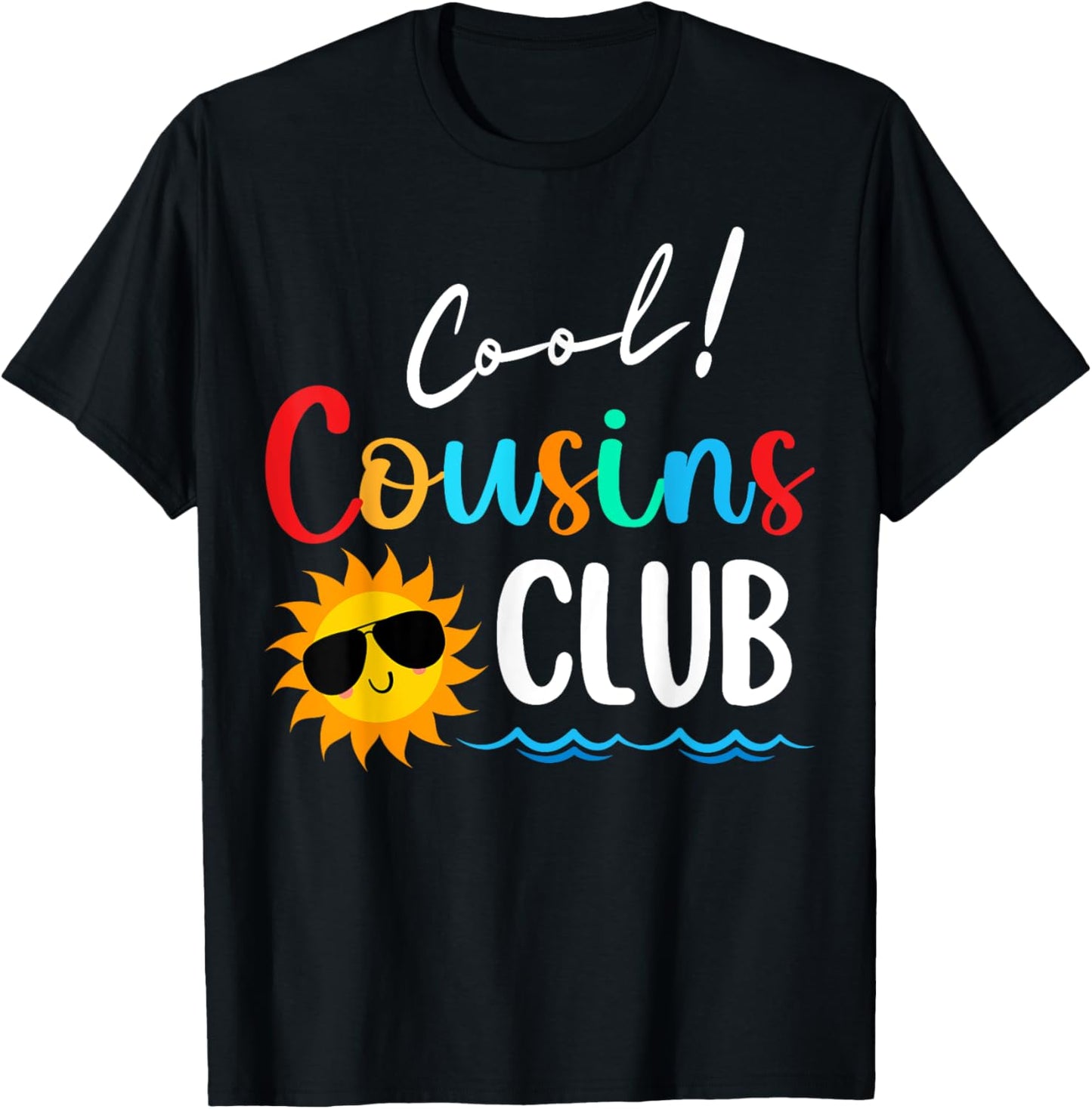 2025 Cool Cousins Club Summer Vacation Beach Kids Matching T-Shirt - T-Shirt | Black