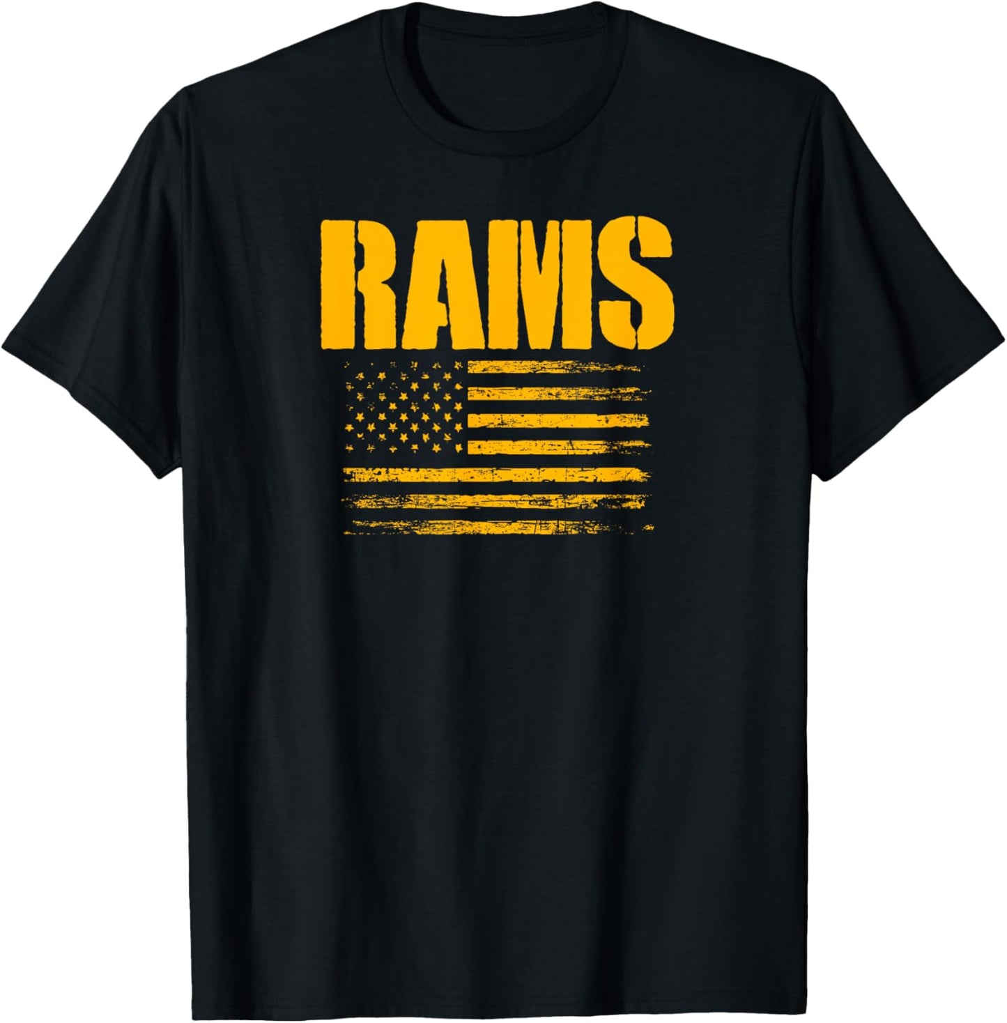 Ringgold Rams USA Flag Pride T-Shirt - T-Shirt | Black