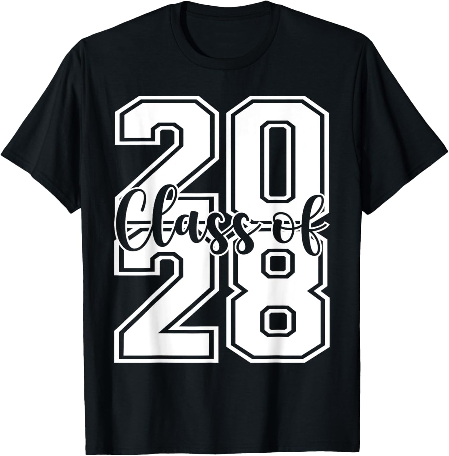 Class Of 2028 Growing Up graduate for Senior 2028 Graduation T-Shirt - T-Shirt | Black