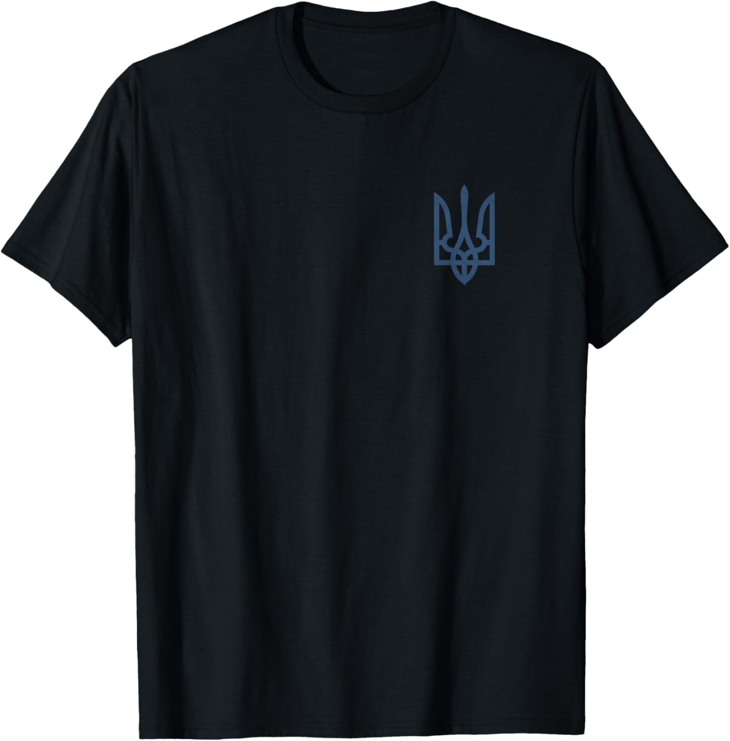 Ukraine Tryzub Zelensky Military Shirt Trident Insignia T-Shirt - T-Shirt | Black