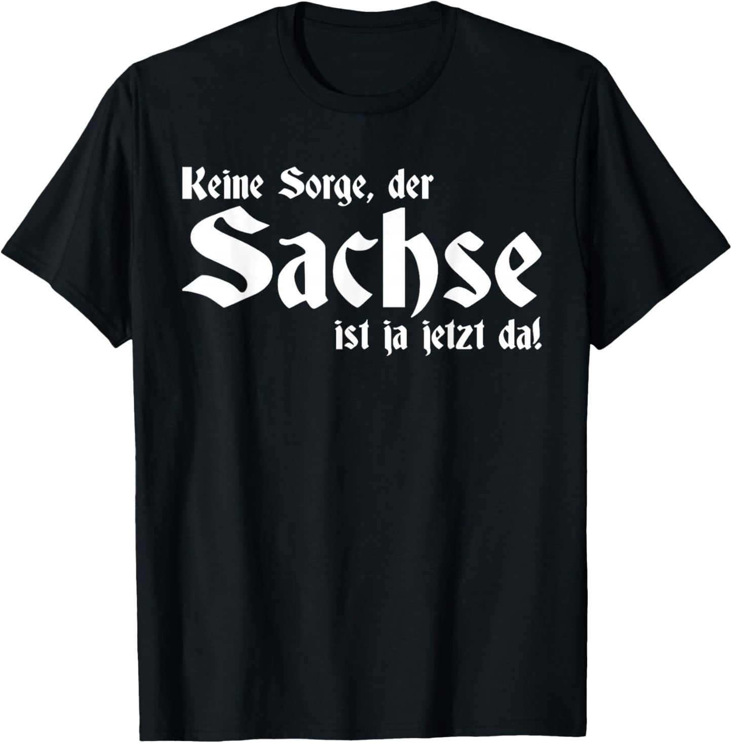 Herren Ostdeutsch Sächsischer Dialekt Sachse T-Shirt - T-Shirt | Black