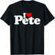 I Love Heart Pete Peter Name on a T-Shirt - T-Shirt | Black