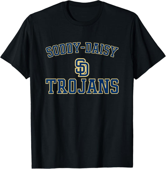 Soddy-Daisy Trojans Logo Varsity HS T-Shirt - T-Shirt | Black