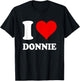 Red Heart I Love Donnie T-Shirt - T-Shirt | Black