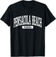 Pensacola Beach Florida Souvenir Beach, Retro, Minimalist T-Shirt - T-Shirt | Black