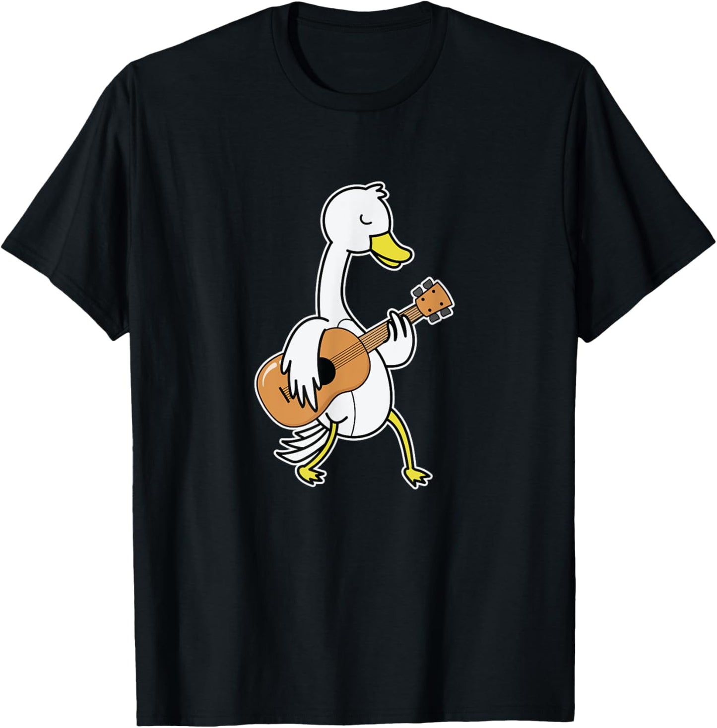 Goose playing Guitar T-Shirt - T-Shirt | Black