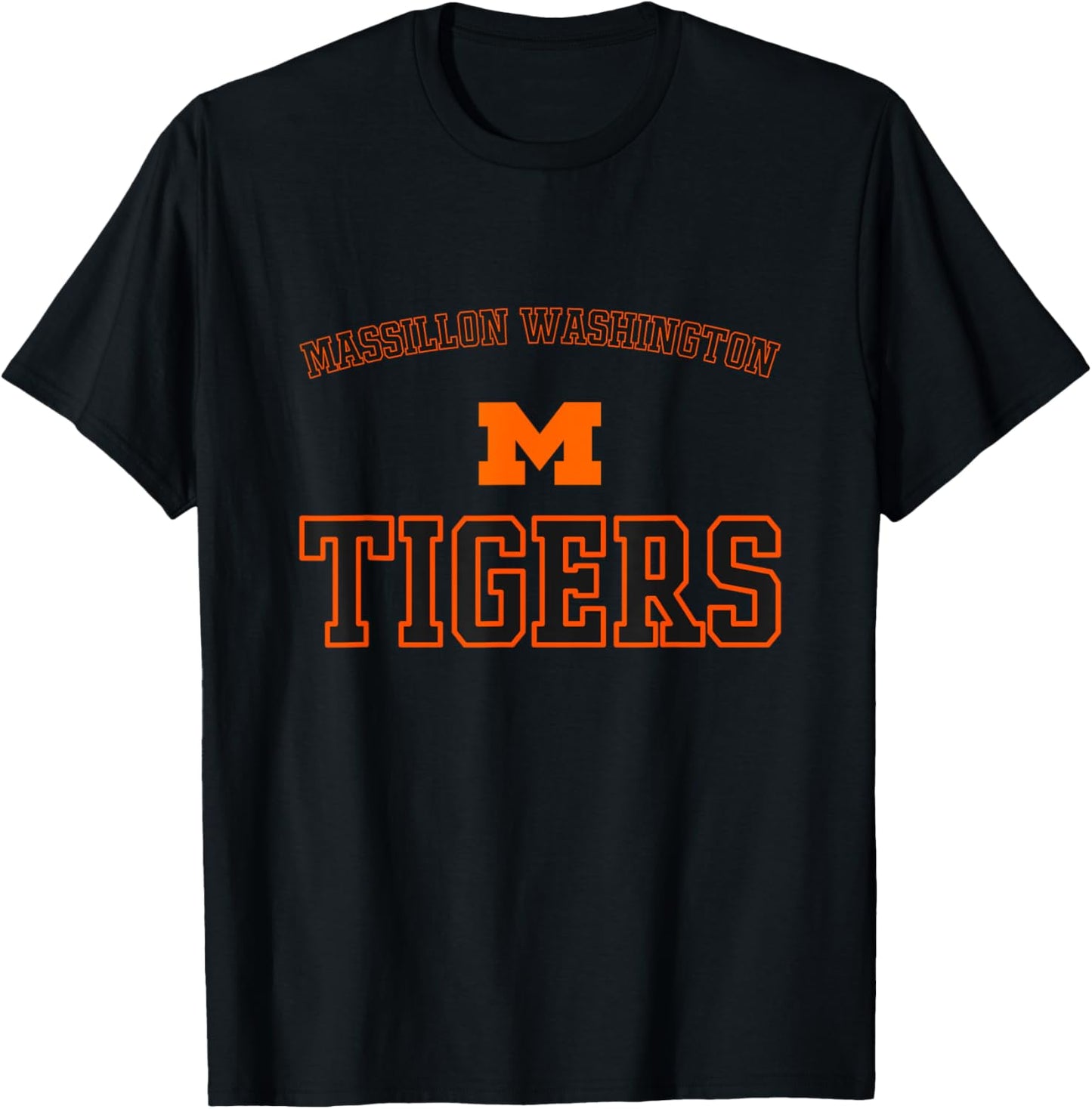Massillon Tigers Logo Varsity HS T-Shirt - T-Shirt | Black