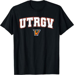 UT Rio Grande Valley UTRGV Vaqueros Arch Logo T-Shirt - T-Shirt | Black