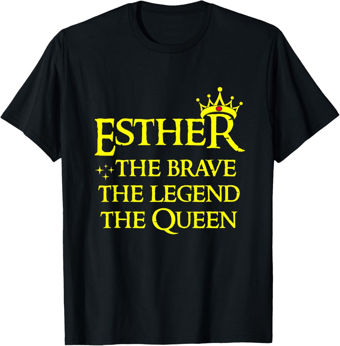 Esther The Brave The Legend The Queen Happy Purim Costume T-Shirt - T-Shirt | Black