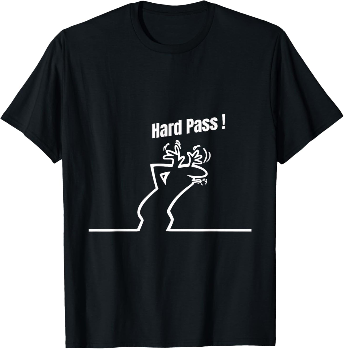 Hard Pass Design Inspired by the Iconic La Linea Style T-Shirt - T-Shirt | Black