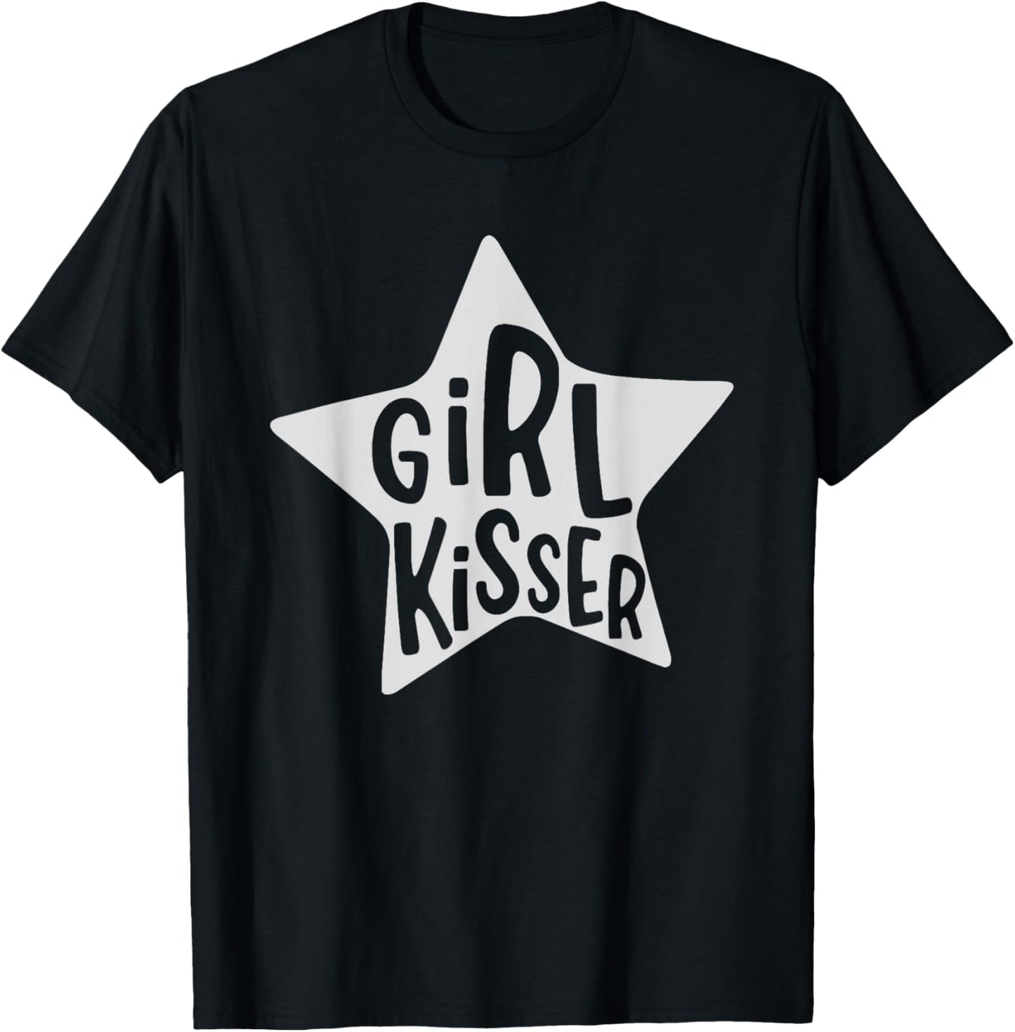 Vintage Retro Girl Kisser Heart Love Lesbians LGBT Pride T-Shirt - T-Shirt | Black