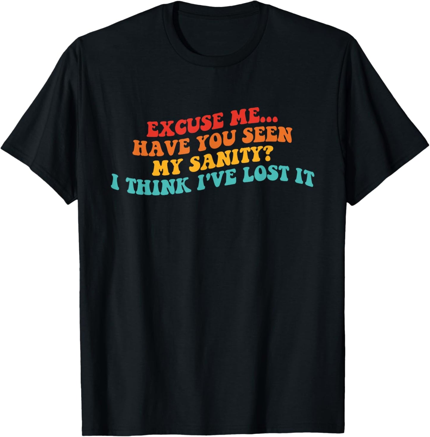Excuse Me Have You Seen My Sanity? I Think I've Lost It T-Shirt - T-Shirt | Black