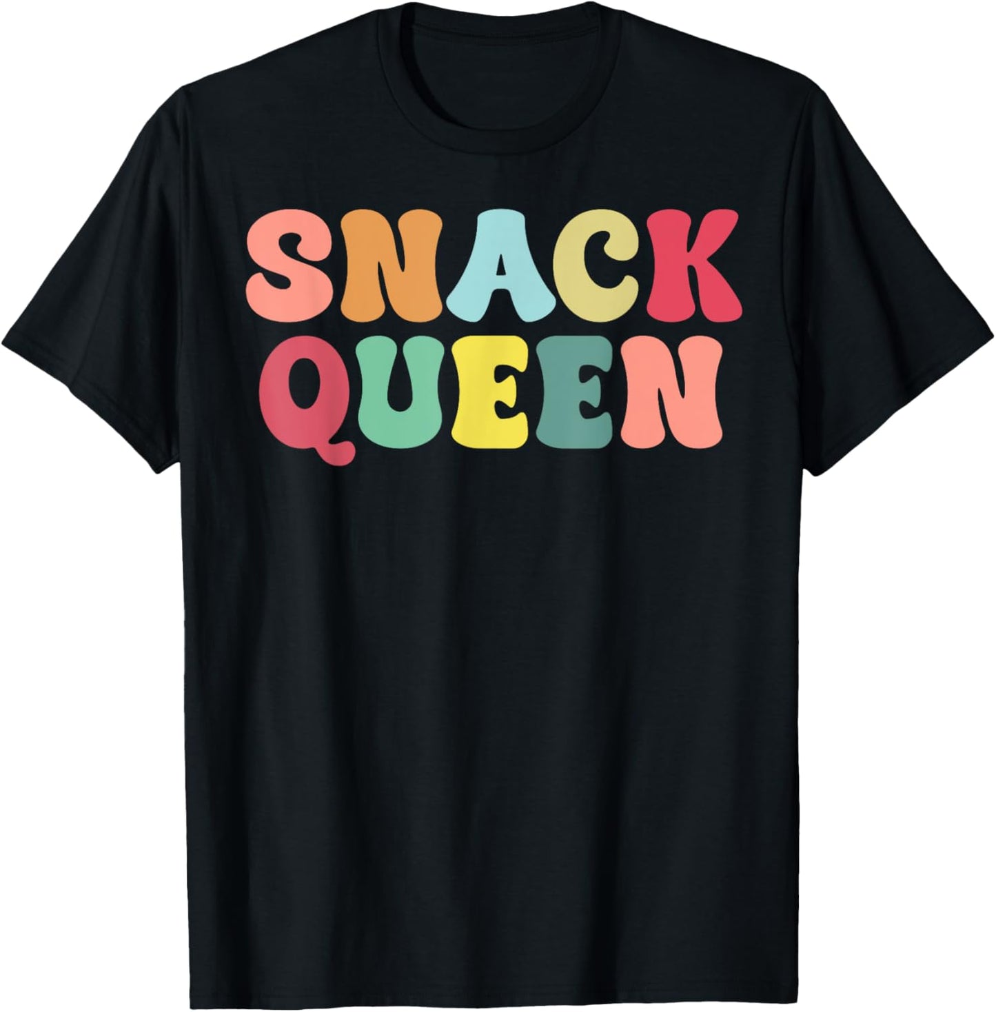 Snack Queen Food Lover Foodie Funny Cooking Snack Lover T-Shirt - T-Shirt | Black