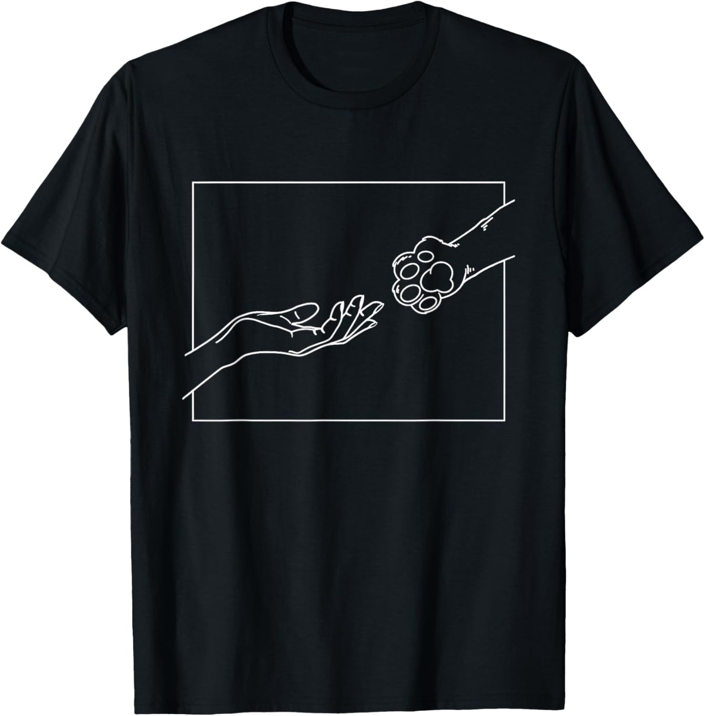 Hand And Paw - Dog Lover Dog Mom Dog Dad Dog Owner T-Shirt - T-Shirt | Black