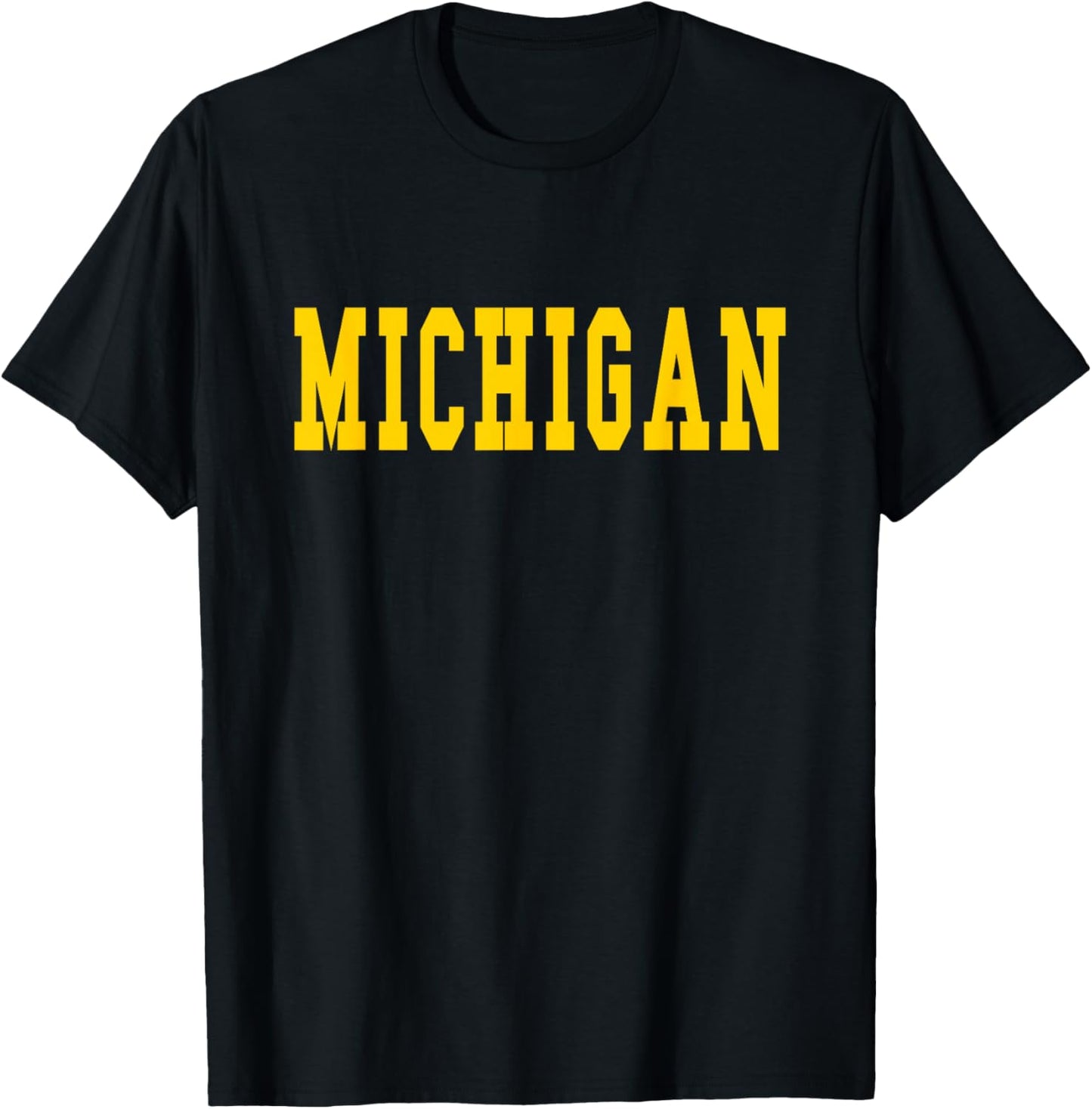 Michigan - Throwback Design - Classic T-Shirt - T-Shirt | Black