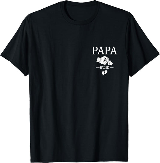 Papa est 2027 Annonce de Grossesse Futur Papa 2027 T-Shirt - T-Shirt | Black