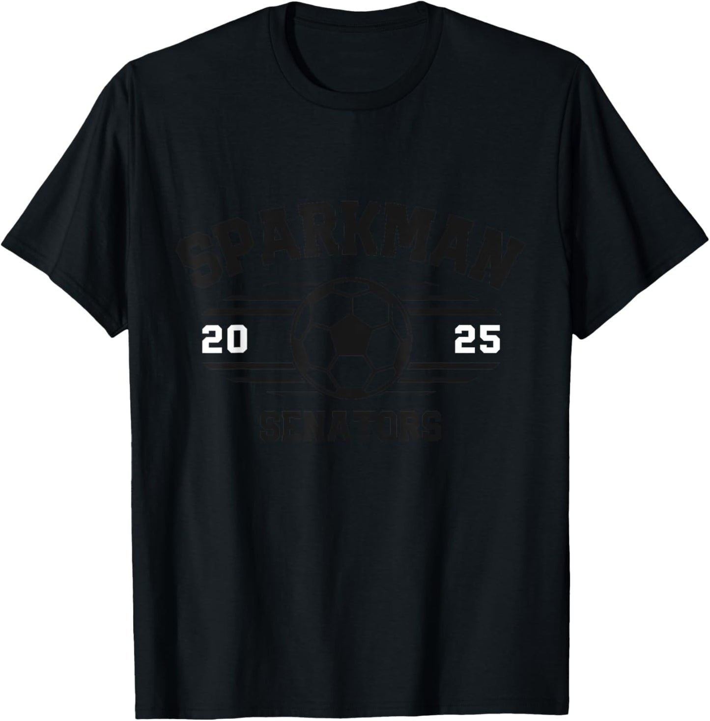 Sparkman Senators Soccer Ball 2025 T-Shirt - T-Shirt | Black