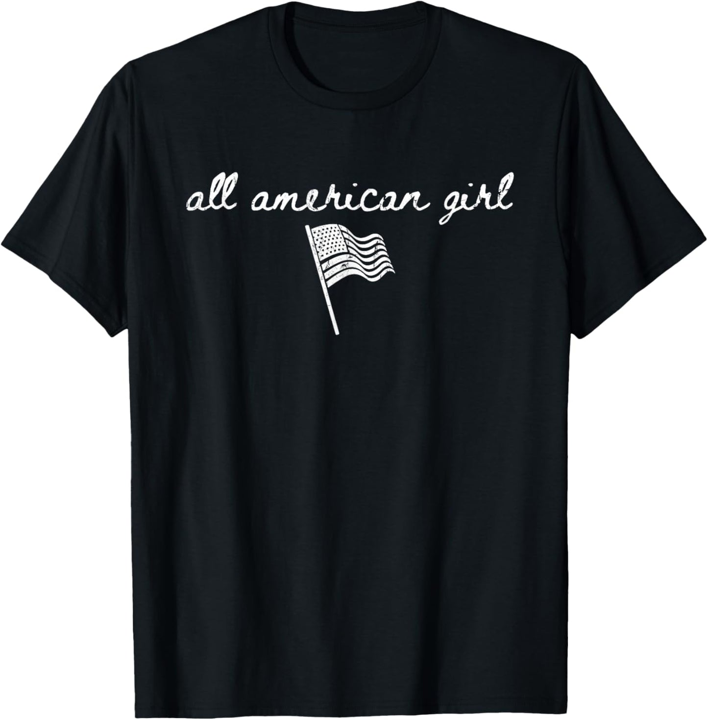 All American Girl, All American Bride, Party 4th of July T-Shirt - T-Shirt | Black