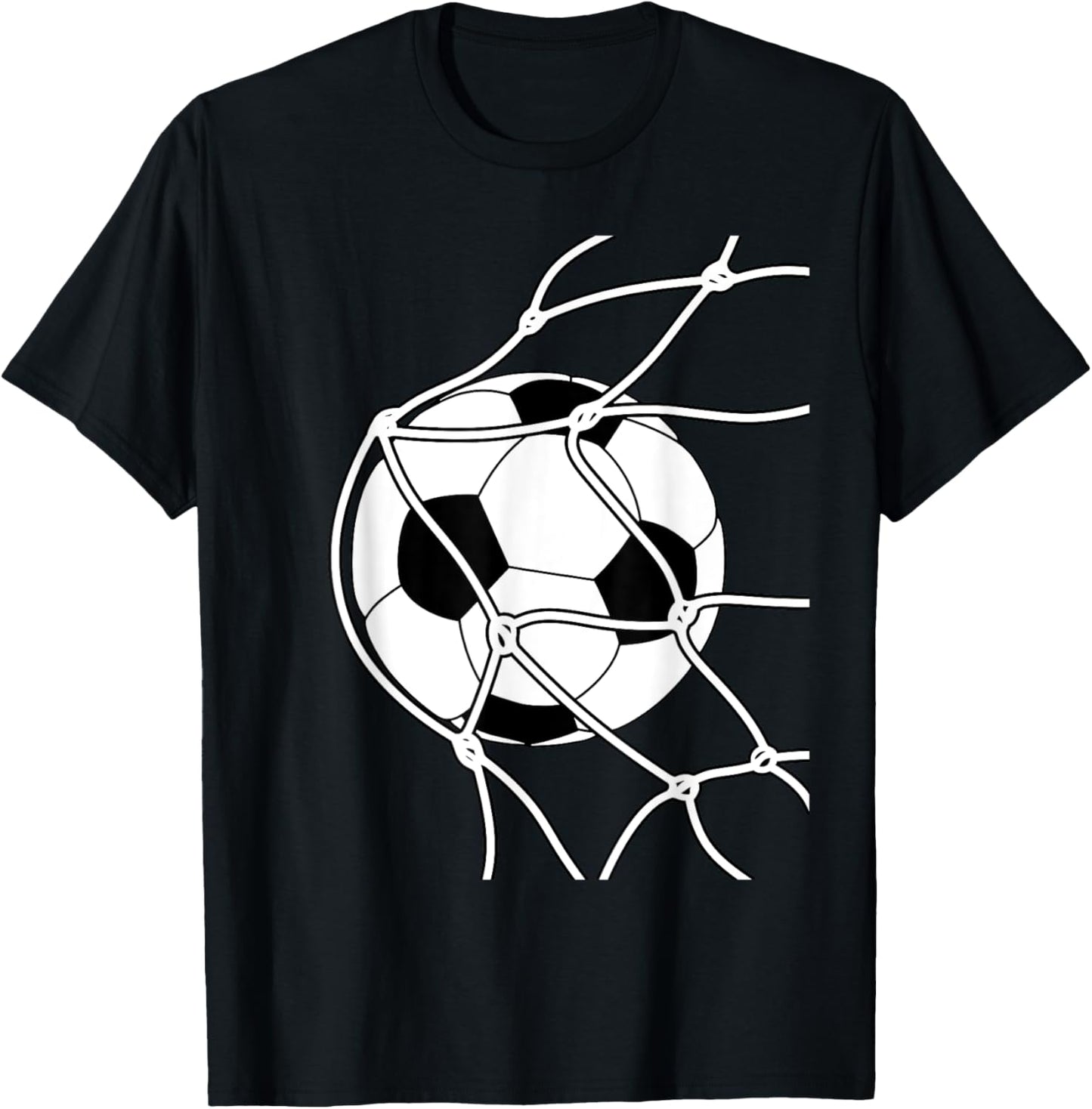 Soccer Ball Goal Funny Player Sports Game Boys Girls Outfit T-Shirt - T-Shirt | Black