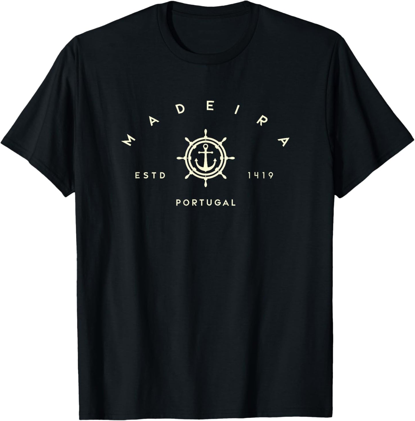 Madeira Portugal - Madeira Portugal Anchor T-Shirt - T-Shirt | Black