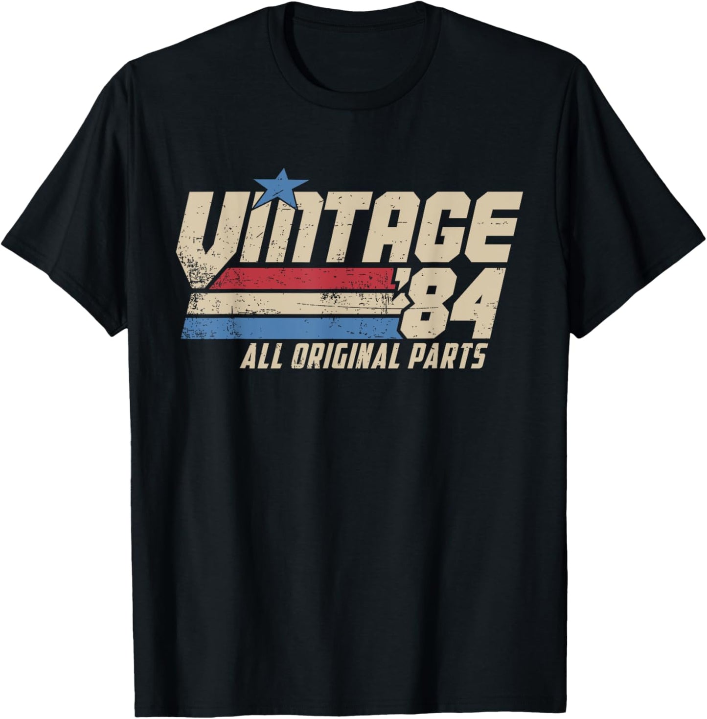 Vintage '84 Retro 41st Birthday Top 1984 Dad USA 40 T-Shirt - T-Shirt | Black