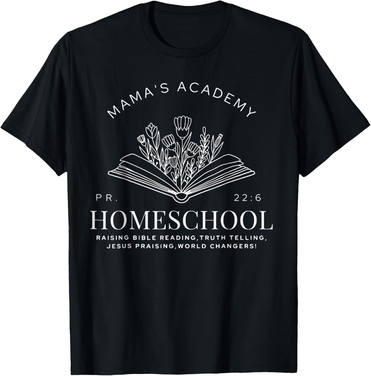 Mama's Academy Homeschool Vintage Homeschool Mama T-Shirt - T-Shirt | Black